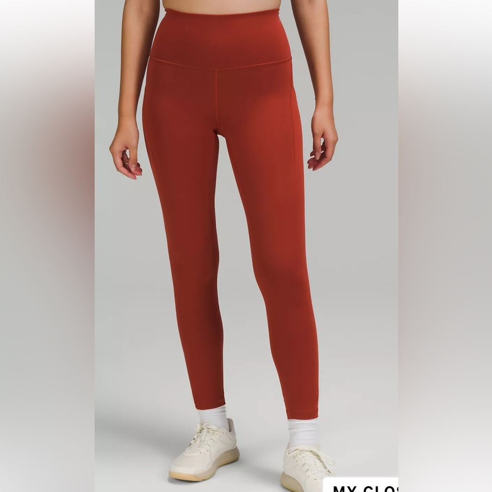 WUNDER TRAIN HIGH-RISE TIGHT 25” size 10 burnt orange